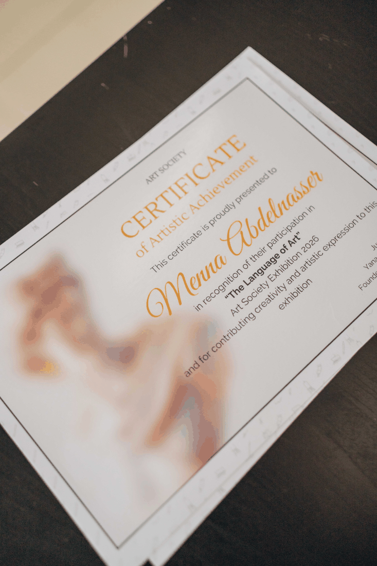 Certificate A4 - personalized, Cairo Egypt